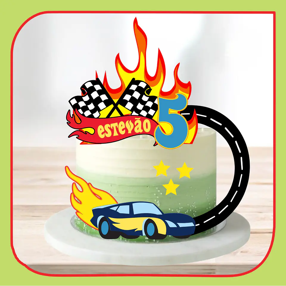 Arquivo de Corte Topo de Bolo Hot Wheels 18 1