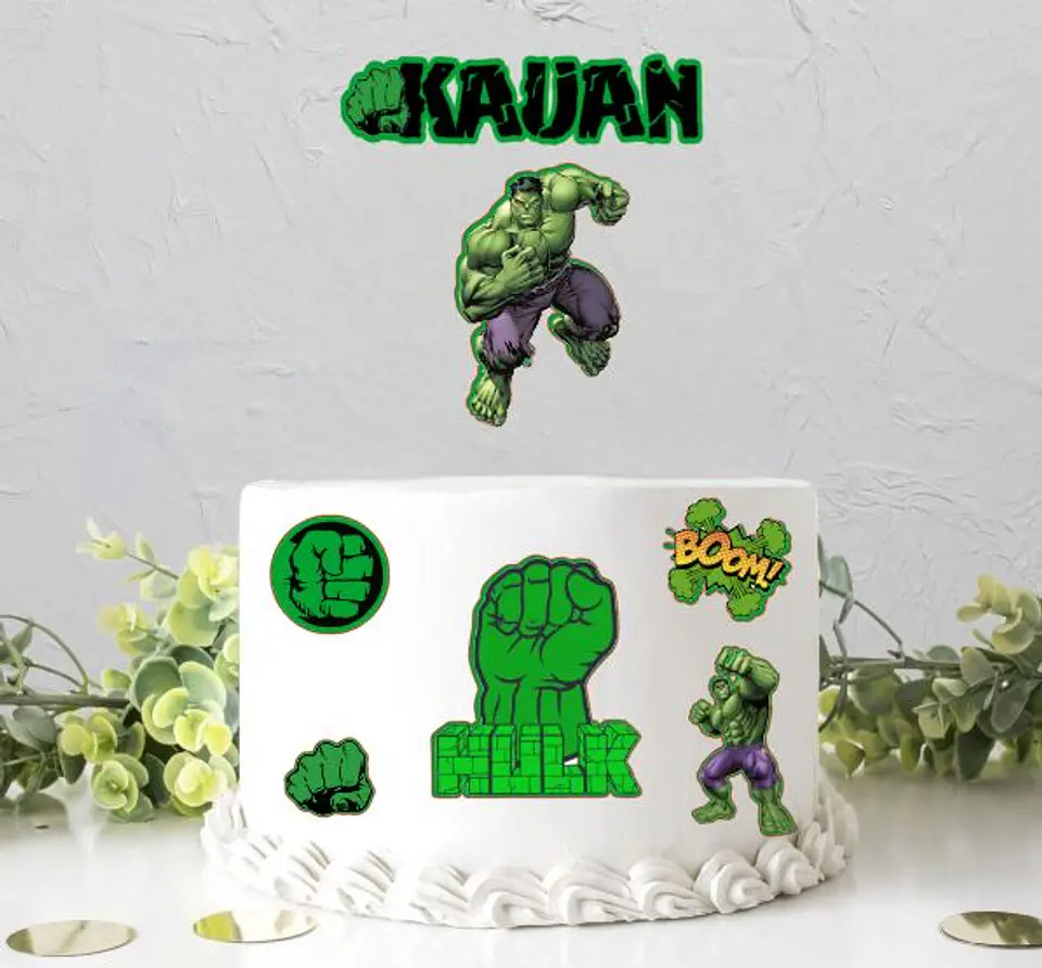 Arquivo de Corte Topo de Bolo Hulk 12 1