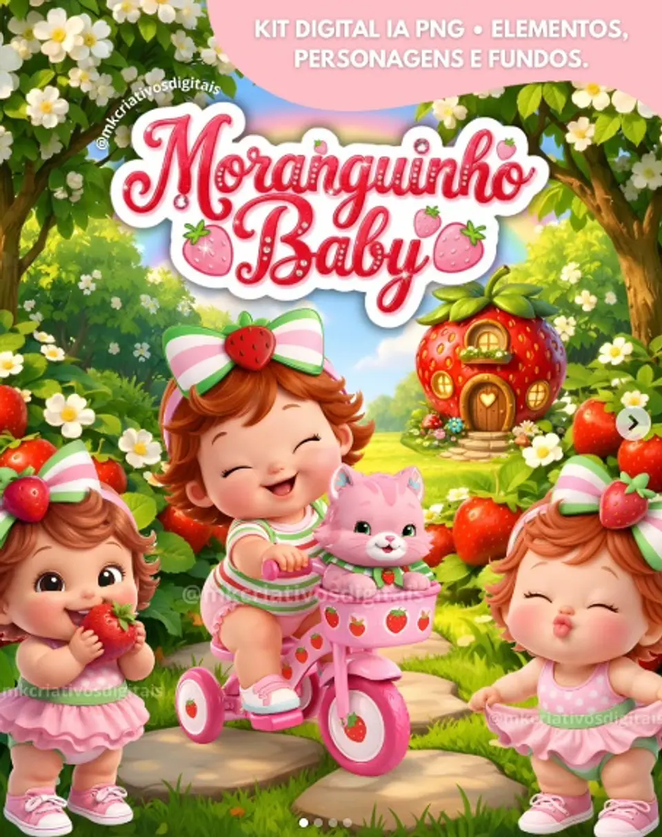 Kit Digital Moranguinho Baby 3d 86 1