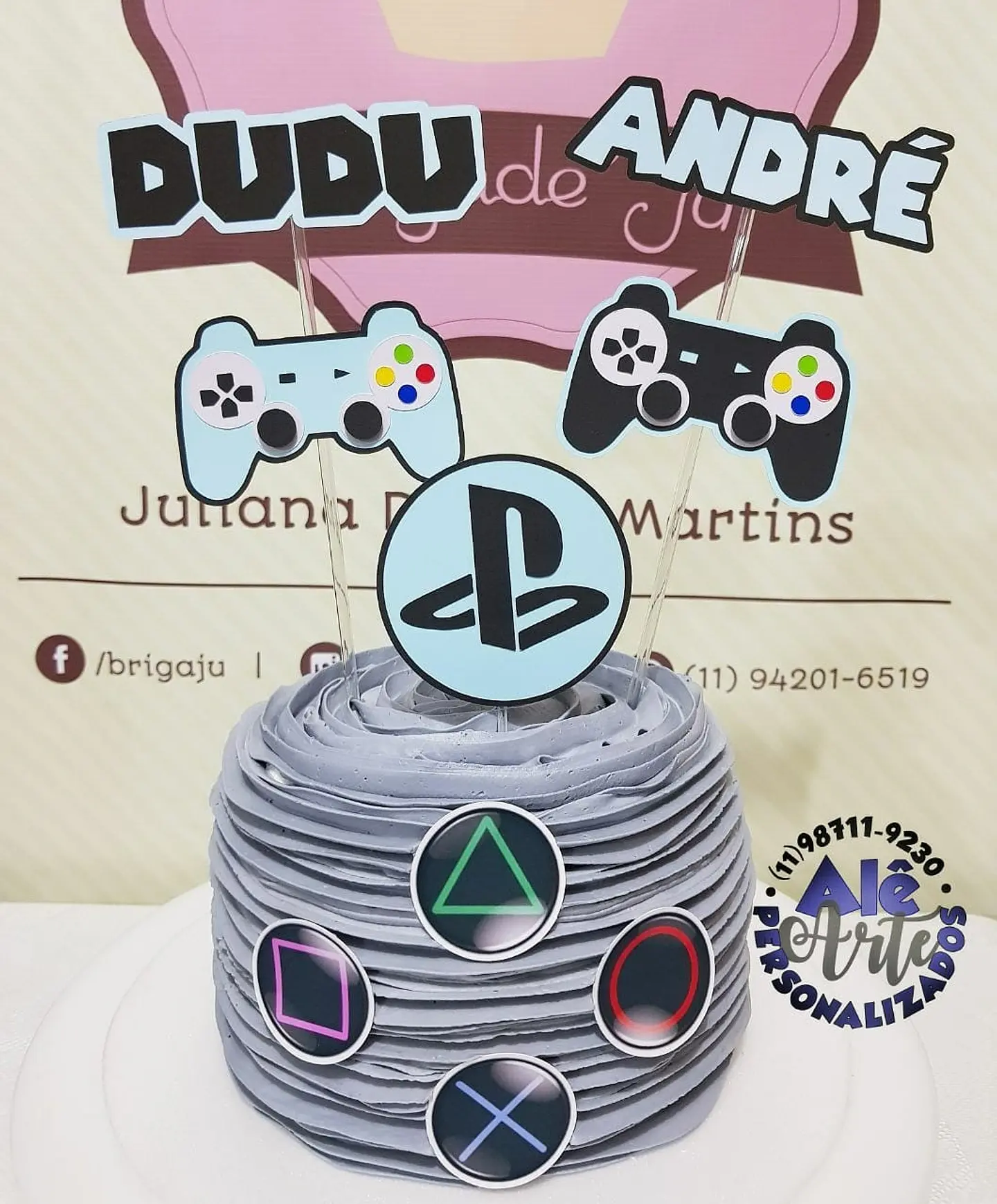 Arquivo de Corte Topo de Bolo Gamer - Vídeo Game Plastation Xbox 19 1