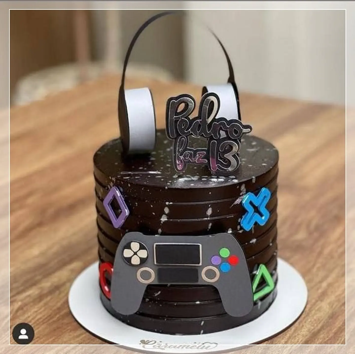 Arquivo de Corte Topo de Bolo Gamer - Vídeo Game Plastation Xbox 16 1