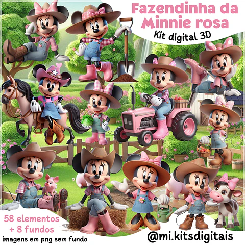 Kit Digital Fazendinha da Minnie Rosa 29