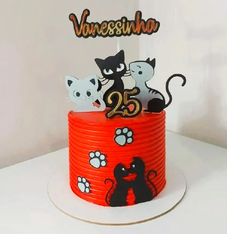 Arquivo de Corte Topo de Bolo Gatinho Gatinha 26 1