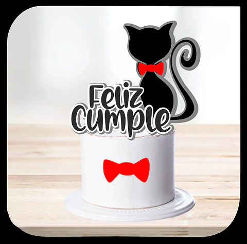 Arquivo de Corte Topo de Bolo Gatinho Gatinha 24