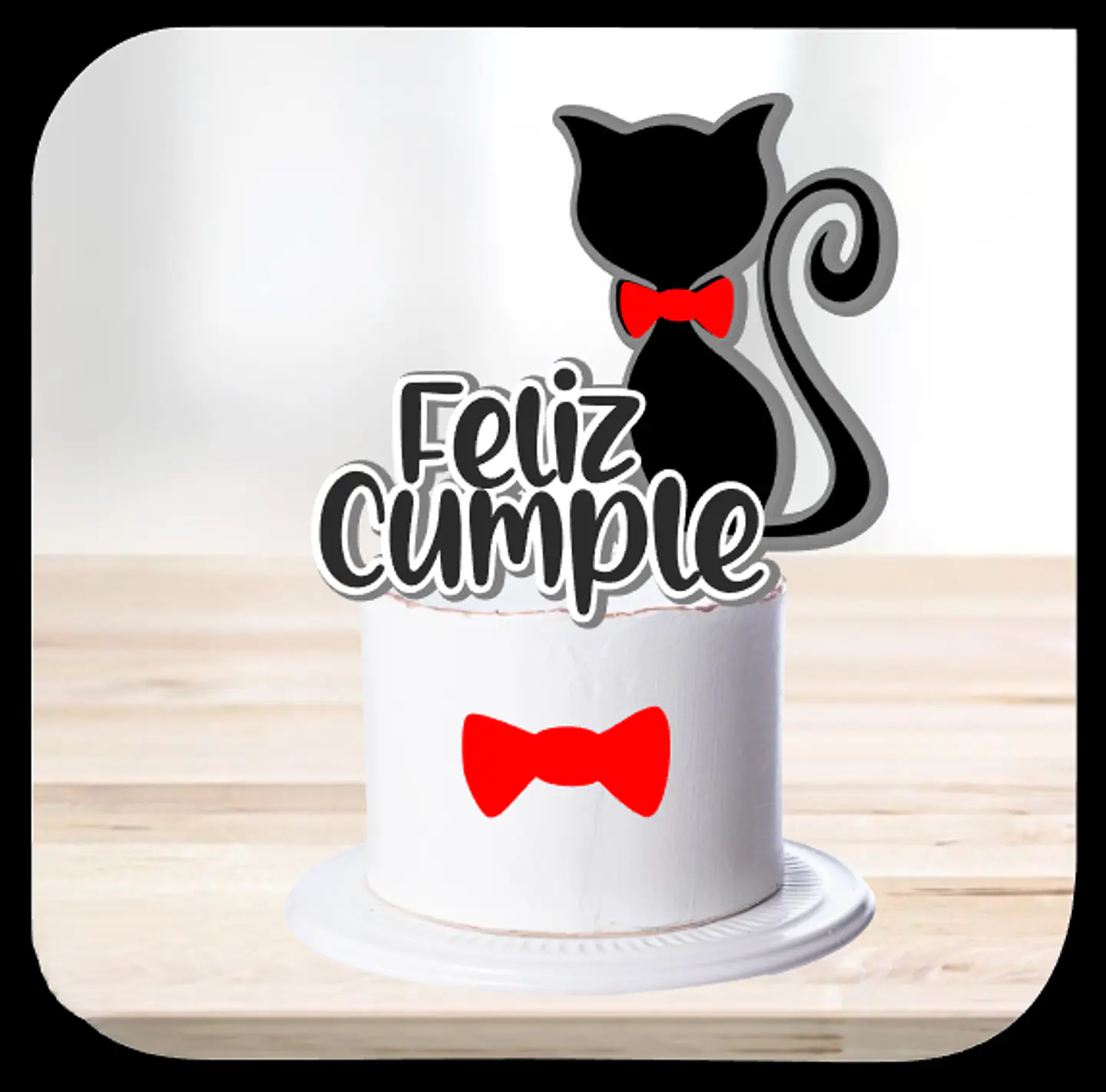 Arquivo de Corte Topo de Bolo Gatinho Gatinha 24 1