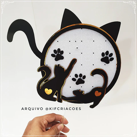 Arquivo de Corte Topo de Bolo Gatinho Gatinha 19