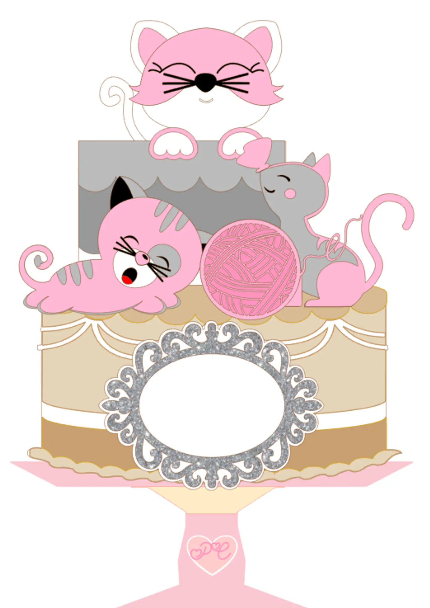 Arquivo de Corte Topo de Bolo Gatinho Gatinha 11 1