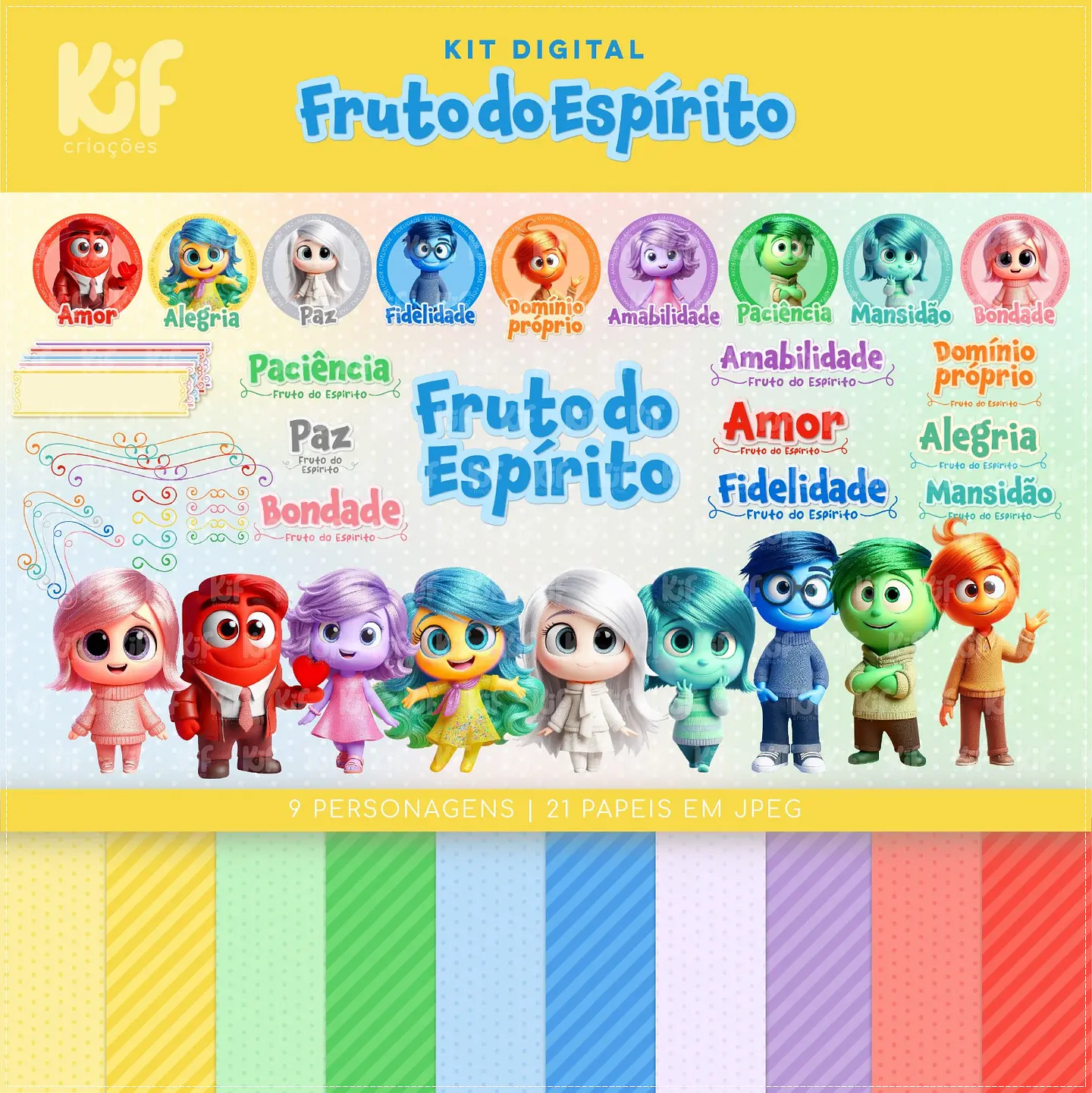 Kit Digital Frutos do Espírito Divertidamente 11 1
