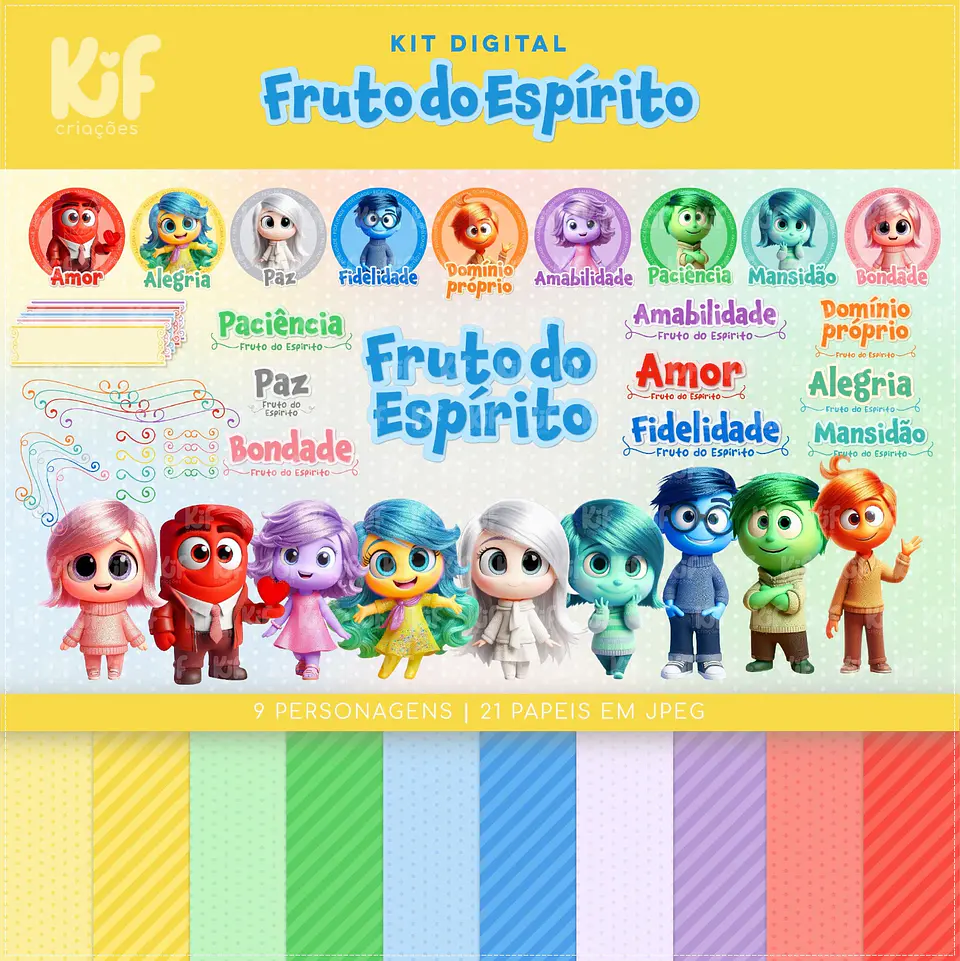 Kit Digital Frutos do Espírito Divertidamente 11 1