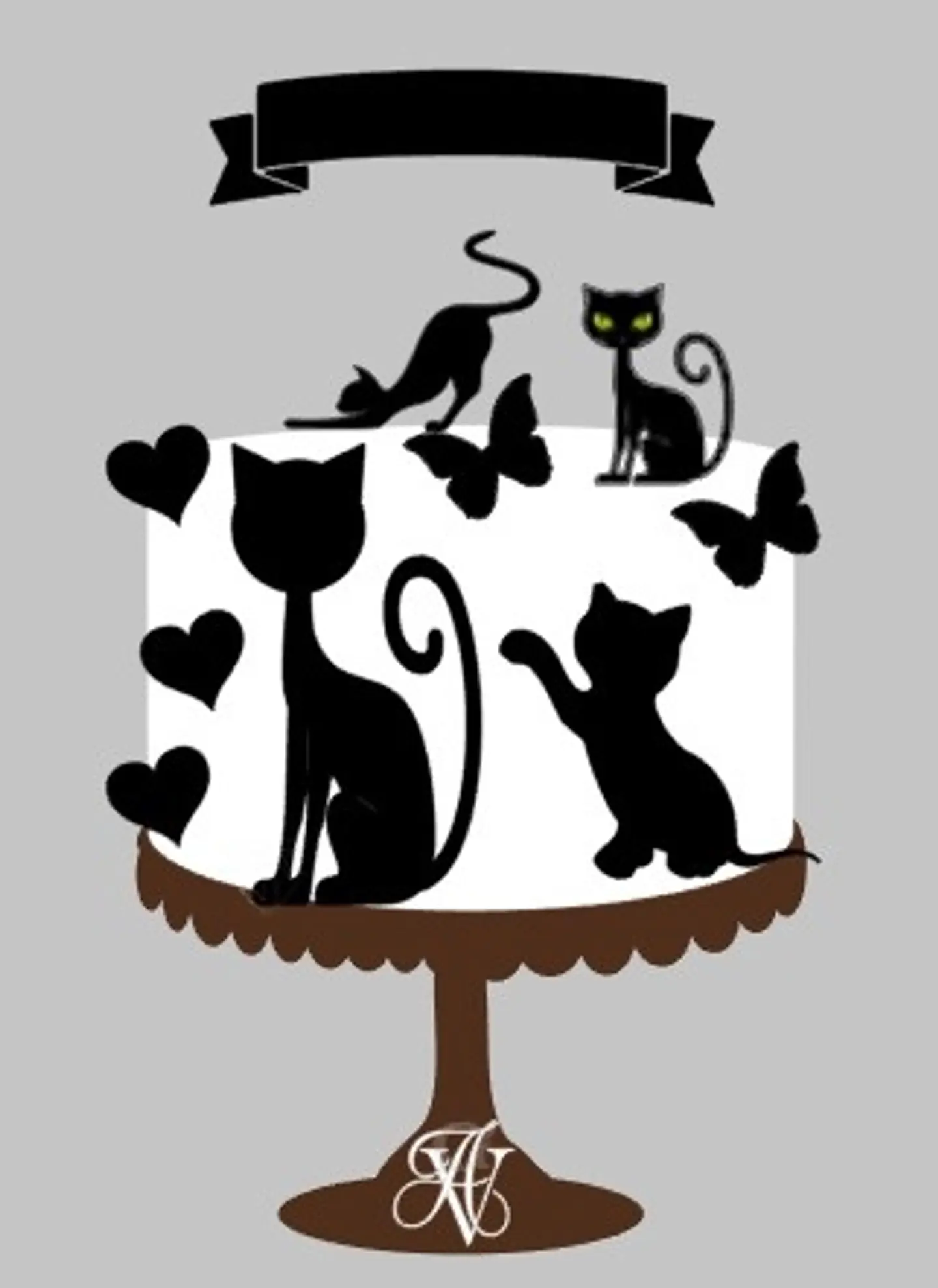 Arquivo de Corte Topo de Bolo Gatinho Gatinha 4 1
