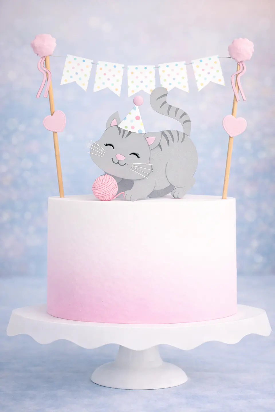 Arquivo de Corte Topo de Bolo Gatinho Gatinha 30 1