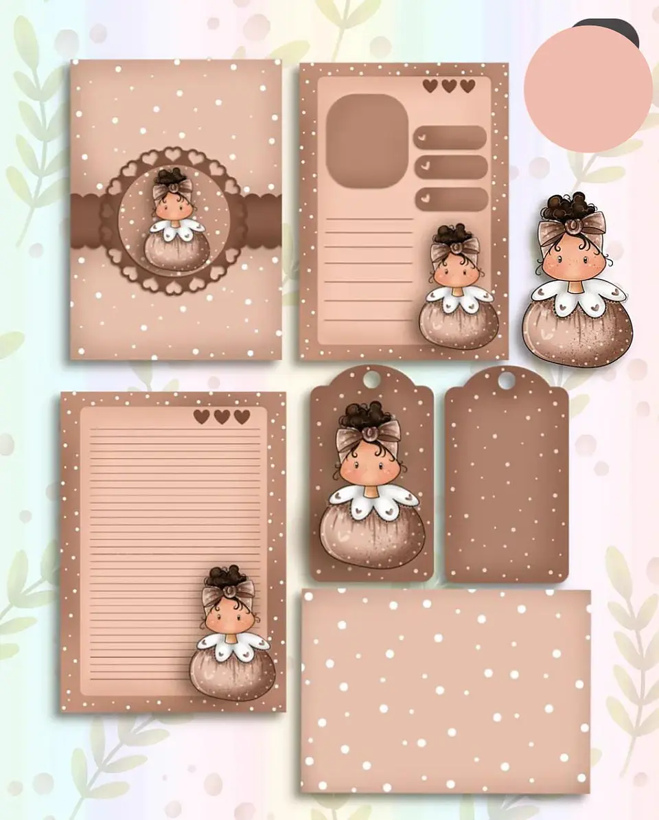 Kit Digital Folhas para Boneca Sache 1 1