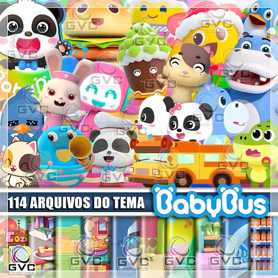 Kit Digital Babybus Pack Vetores Baby Bus 96 1