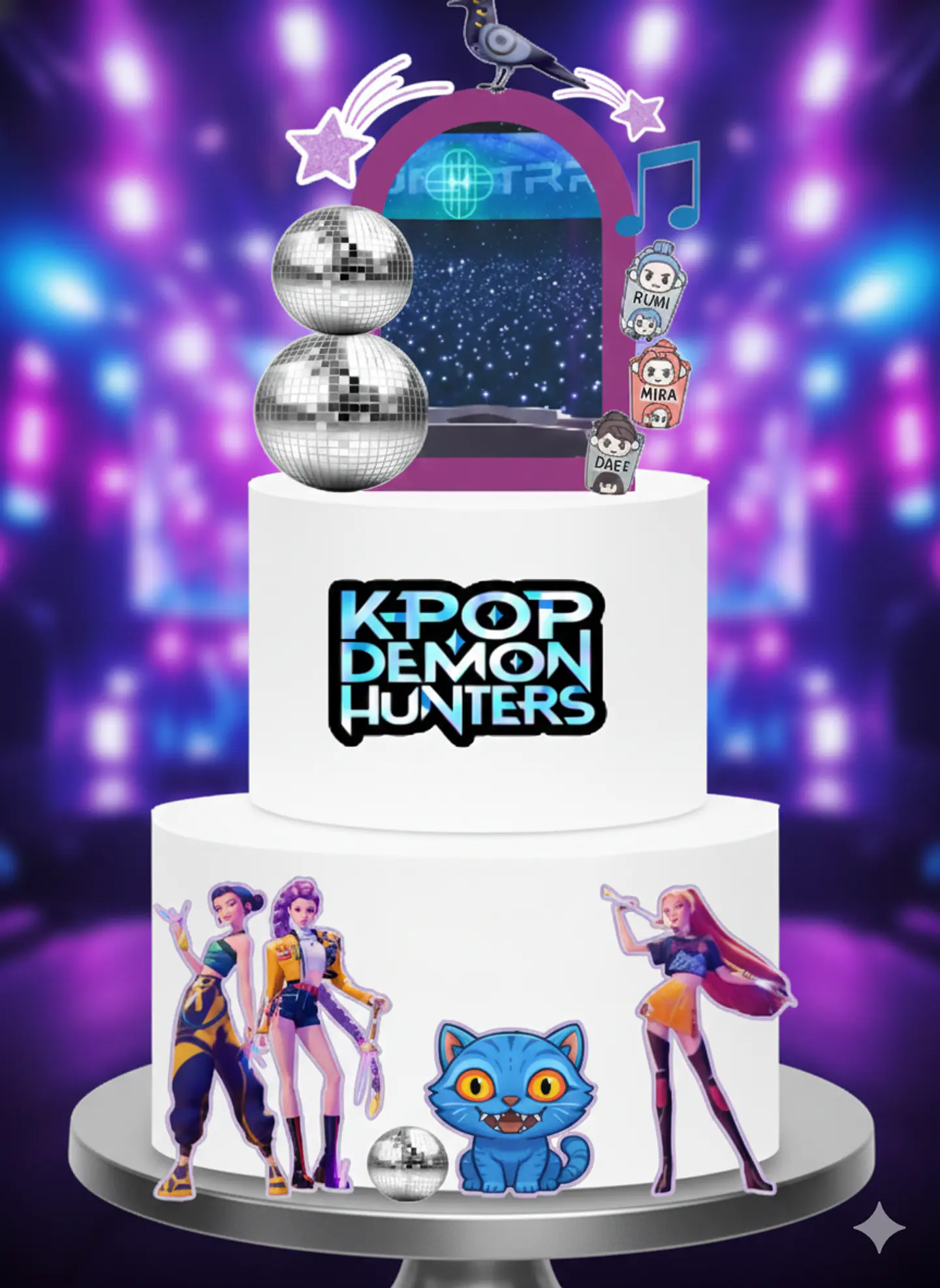 Arquivo de Corte Topo de Bolo Guerreiras Kpop K-Pop Demon Hunters Huntrix 7 1