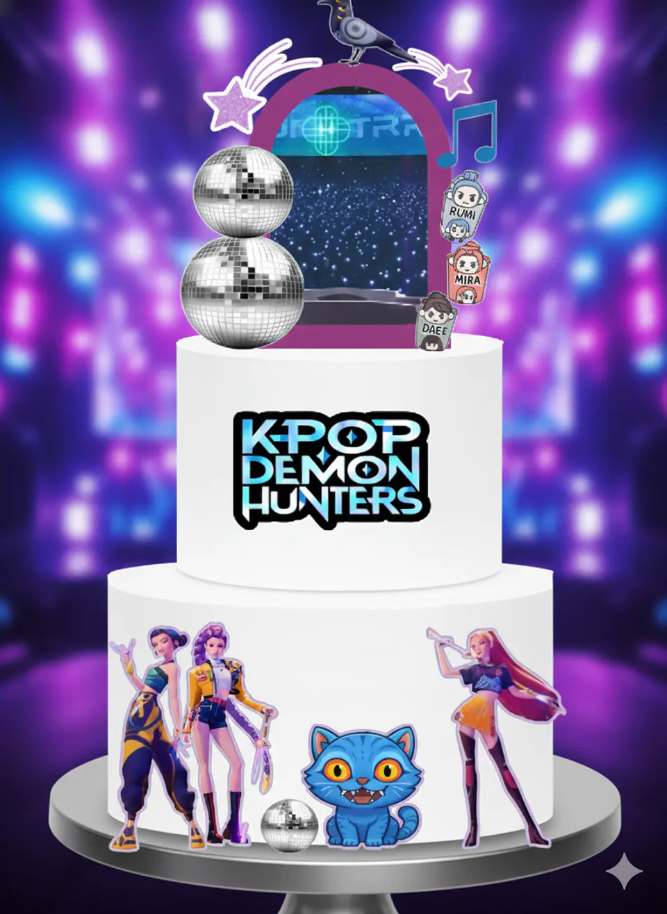 Arquivo de Corte Topo de Bolo Guerreiras Kpop K-Pop Demon Hunters Huntrix 7 1