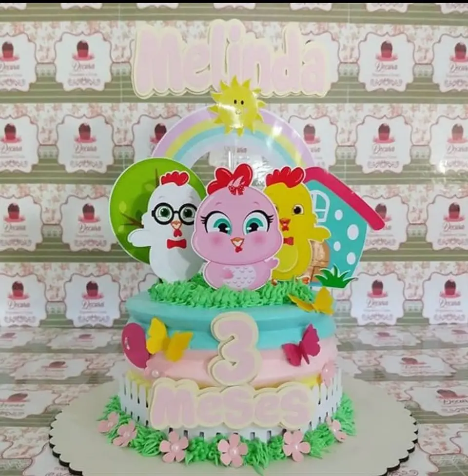 Arquivo de Corte Topo de Bolo Galinha Pintadinha Mini 6 1