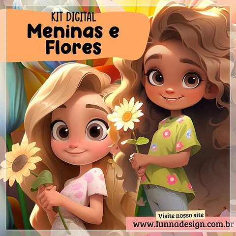 Kit Digital Meninas e Flores 9