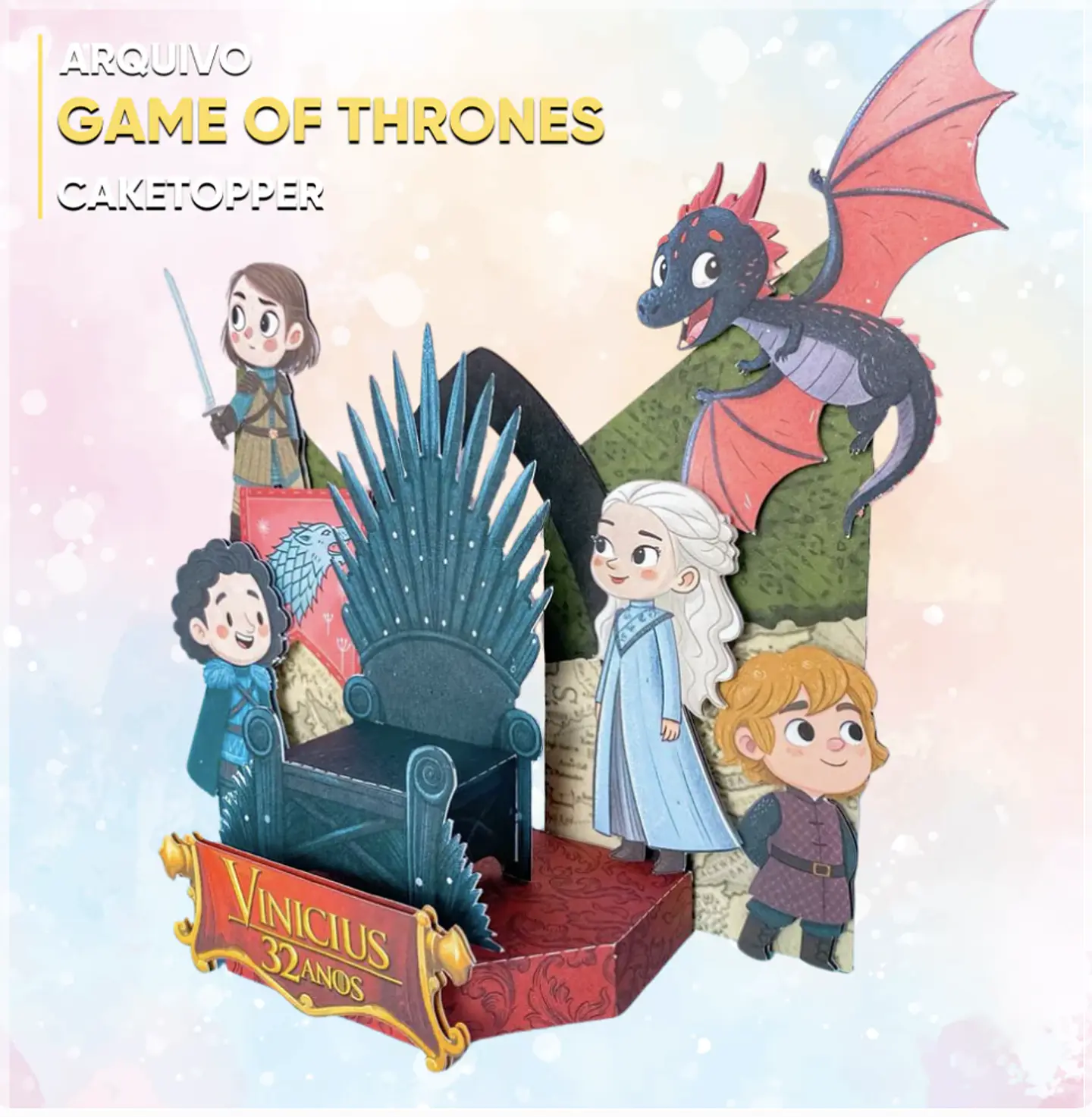 Arquivo de Corte Topo de Bolo Game of Thrones 1 1