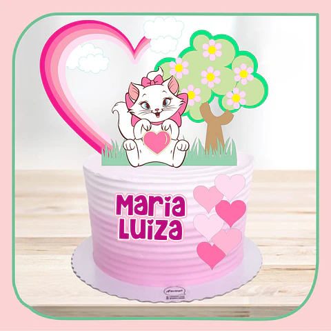 Arquivo de Corte Topo de Bolo Gatinha Marie 6