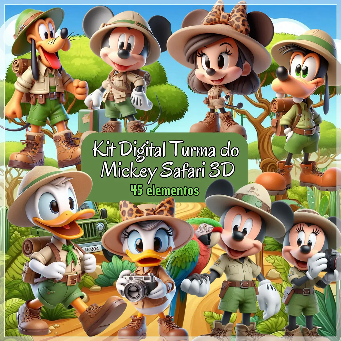 Kit Digital Mickey Safari 3d 53 1