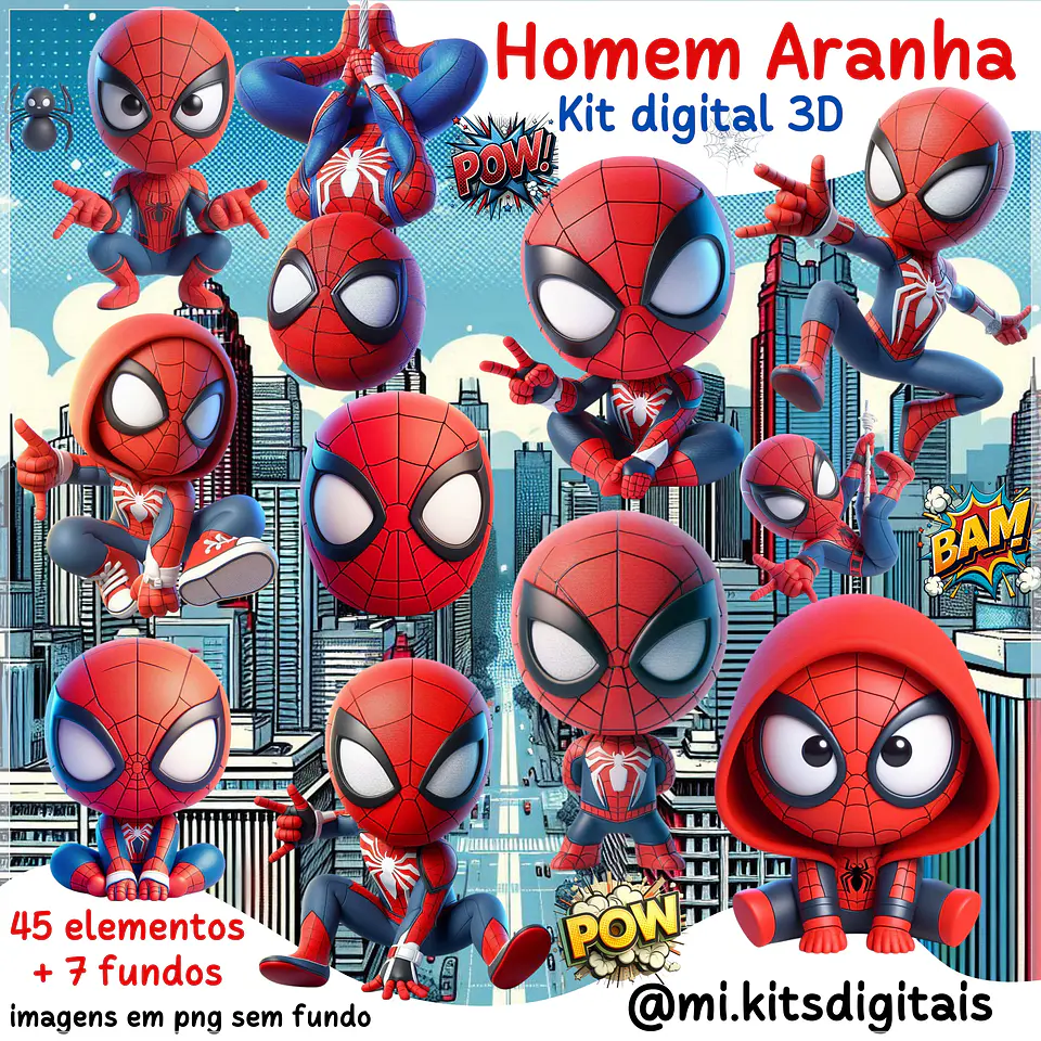 Kit Digital Homem Aranha 37 1