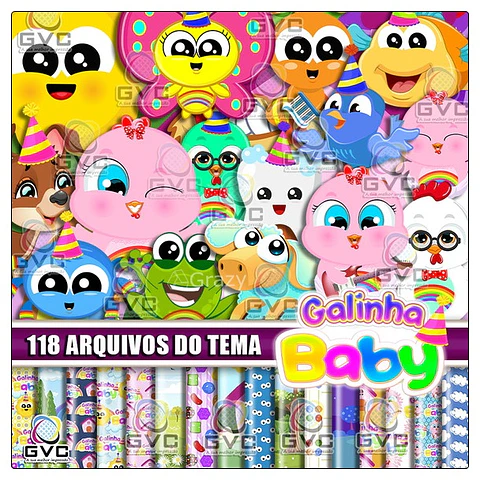 Kit Digital Galinha Baby 33