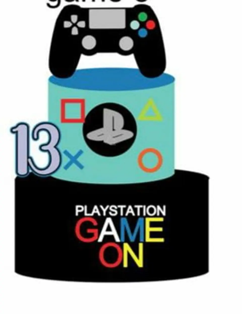 Arquivo de Corte Topo de Bolo Gamer - Vídeo Game Plastation Xbox 11 1