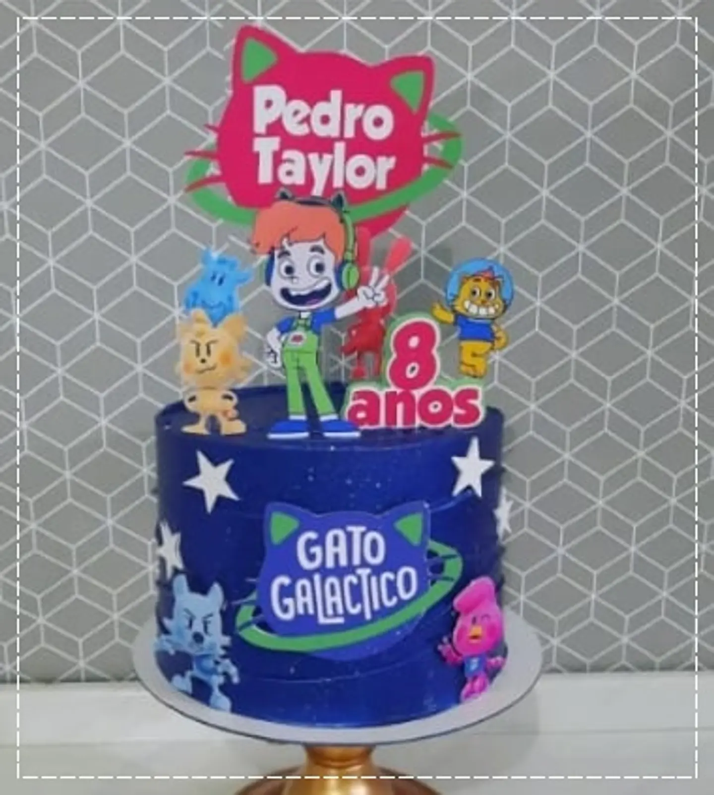 Arquivo de Corte Topo de Bolo Gato Galatico 3 1