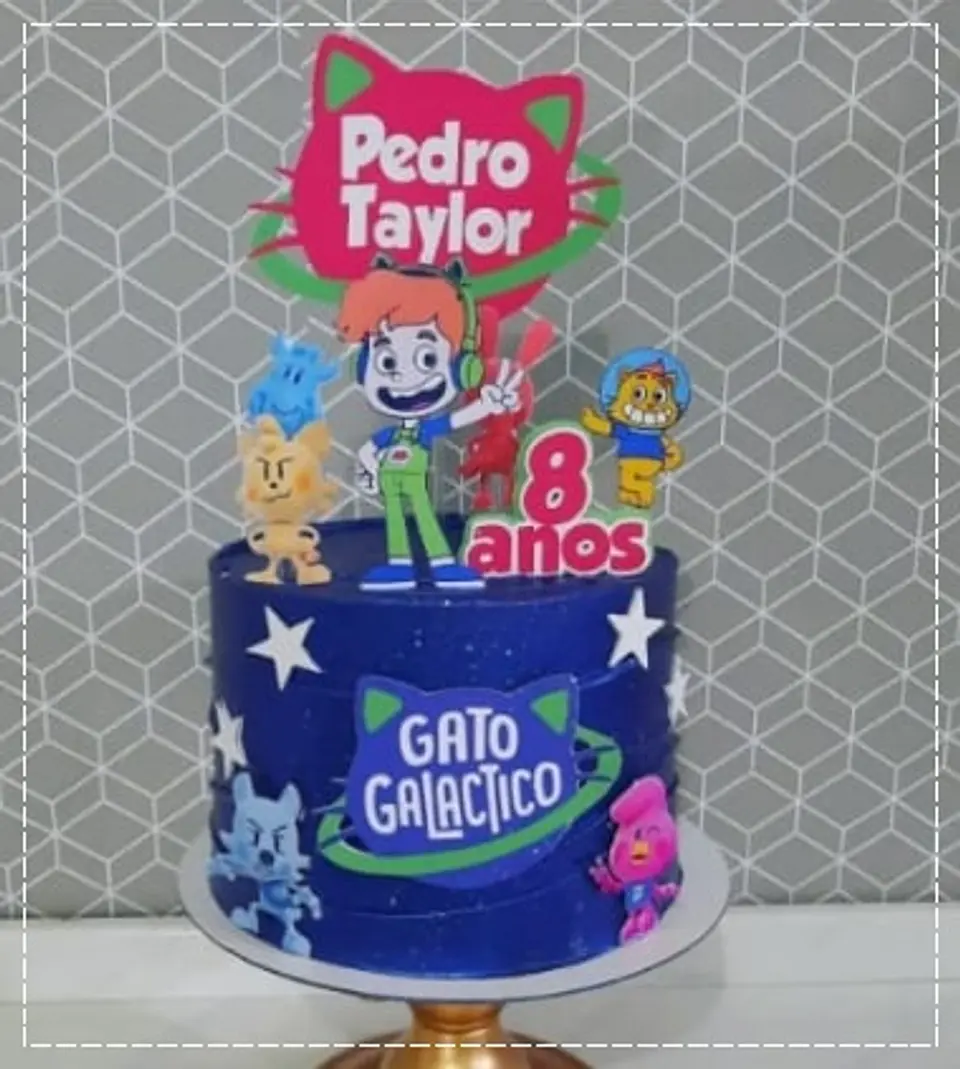 Arquivo de Corte Topo de Bolo Gato Galatico 3 1