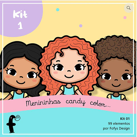 Kit Digital Menininhas Candy Color 91