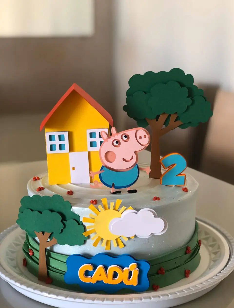 Arquivo de Corte Topo de Bolo George Pig 1 1