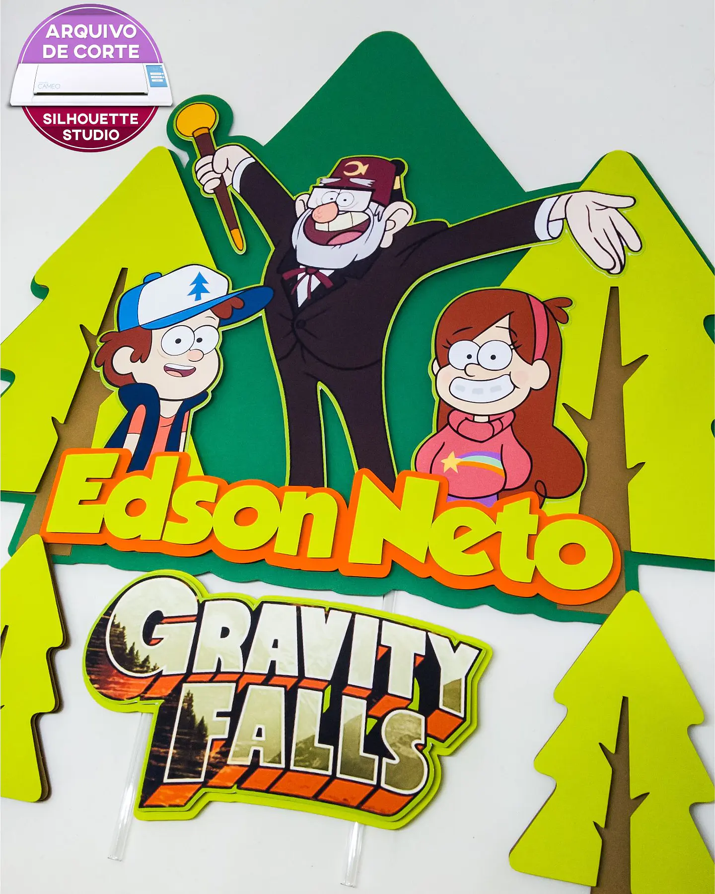 Arquivo de Corte Topo de Bolo Gravity Falls 3 1