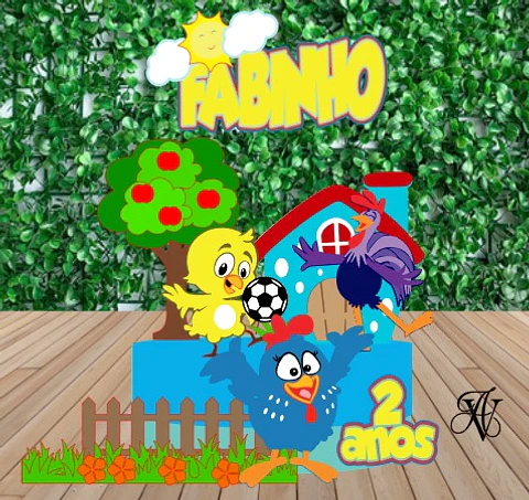Arquivo de Corte Topo de Bolo Galinha Pintadinha 10