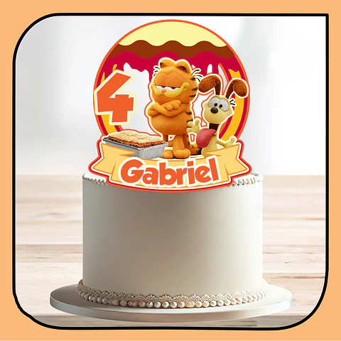 Arquivo de Corte Topo de Bolo Garfield 5