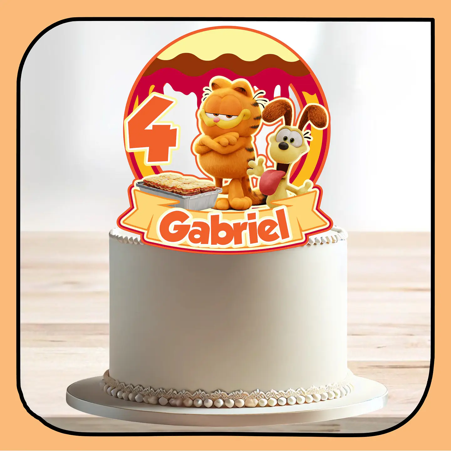 Arquivo de Corte Topo de Bolo Garfield 5 1