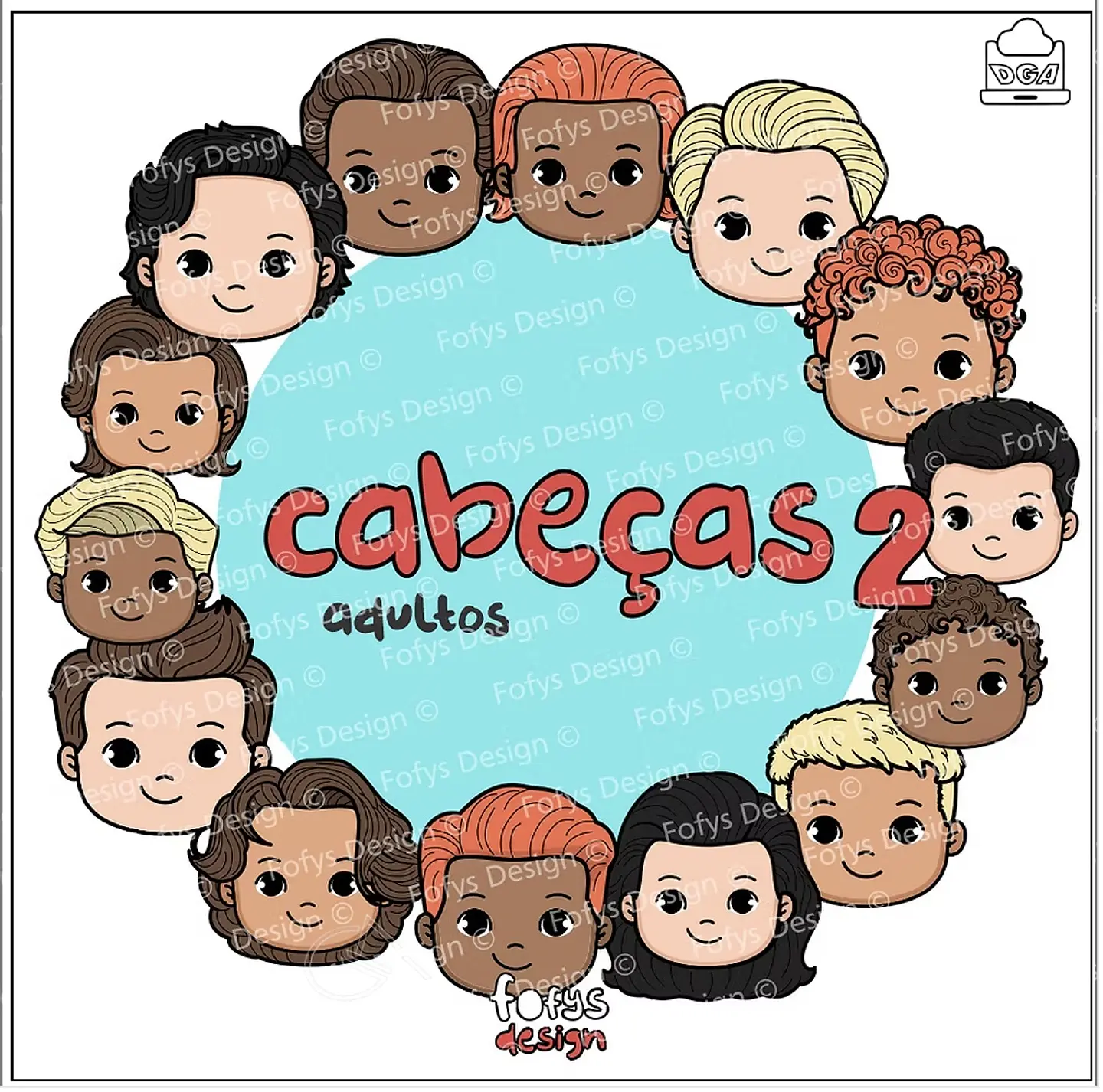 Kit Digital Cabeças Adultos 75 1