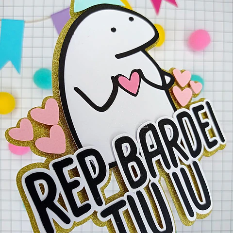 Arquivo de Corte Topo de Bolo Flork Rep Bardei Happy Birthday 22