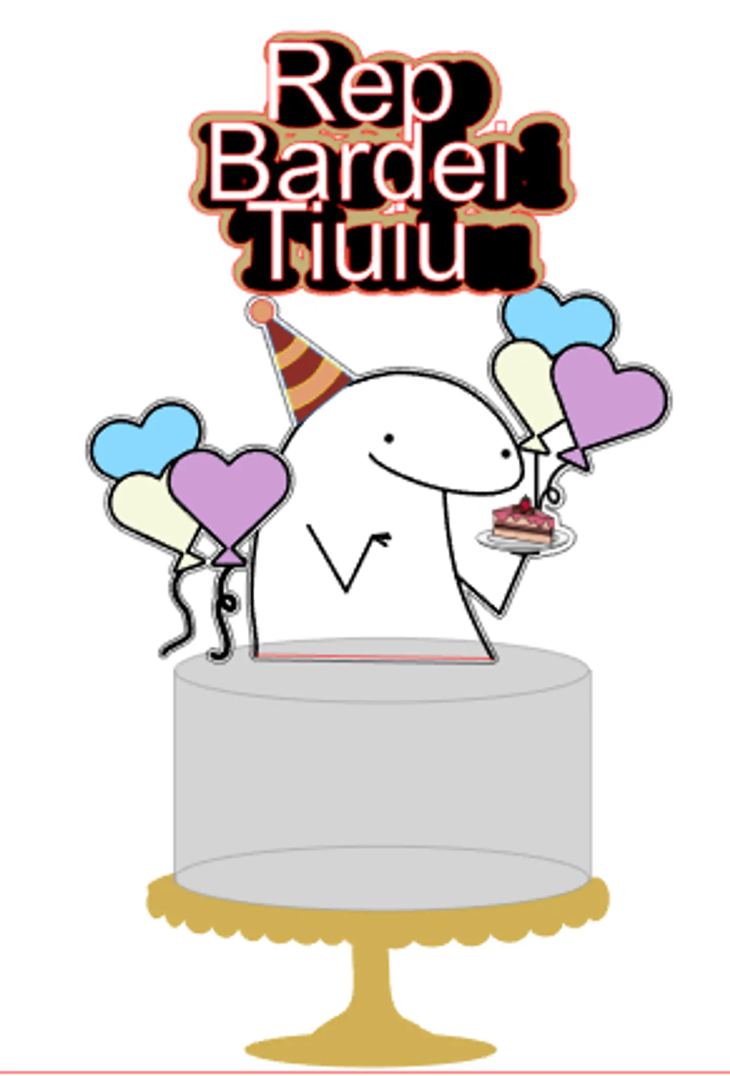 Arquivo de Corte Topo de Bolo Flork Rep Bardei Happy Birthday 14 1