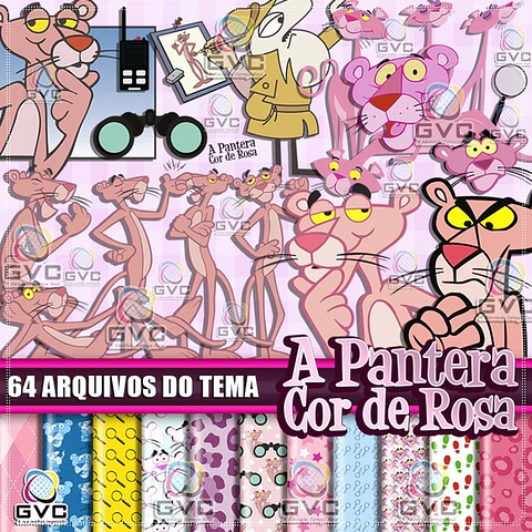 Kit Digital A Pantera Cor de Rosa 4