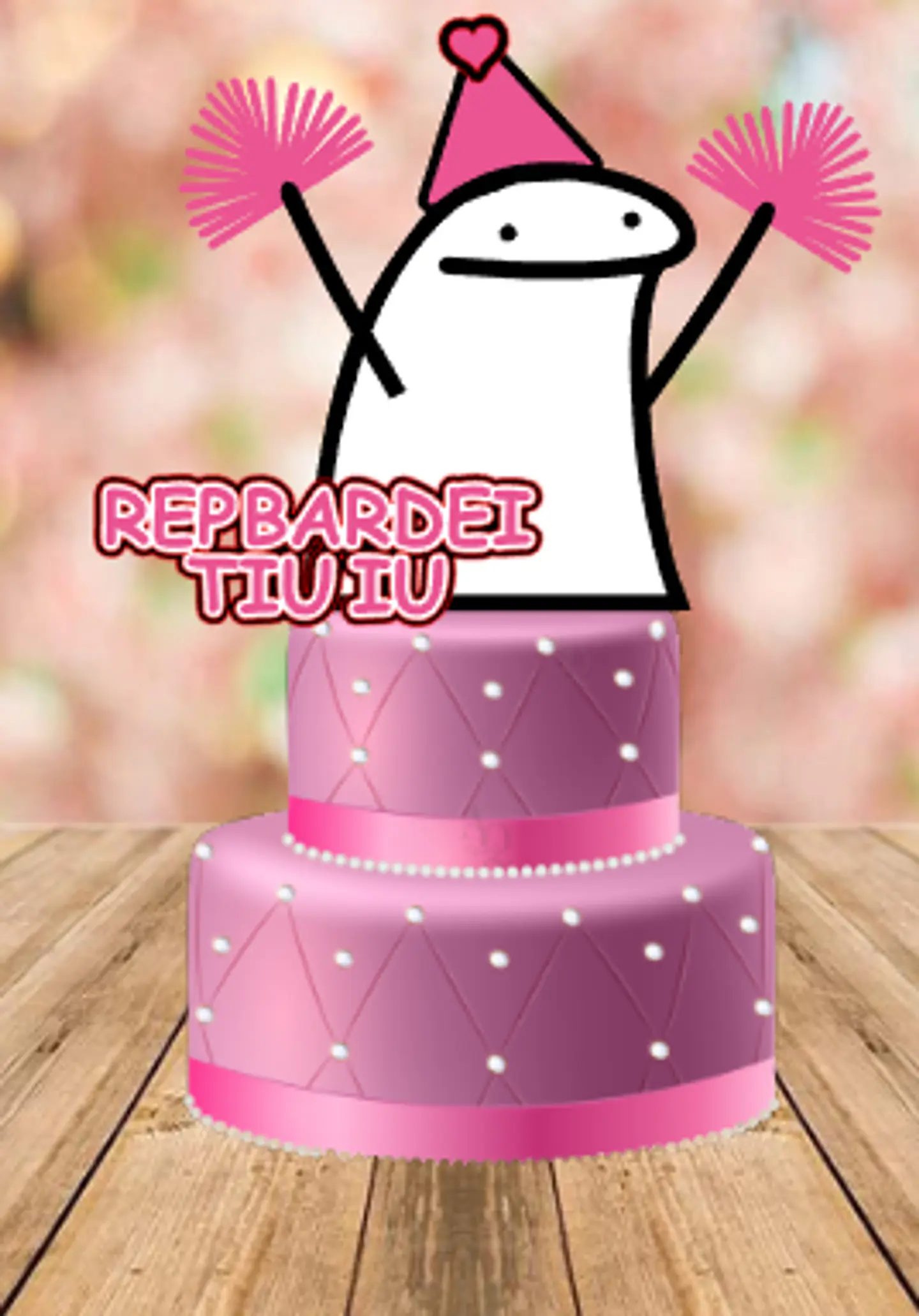 Arquivo de Corte Topo de Bolo Flork Rep Bardei Happy Birthday 6 1