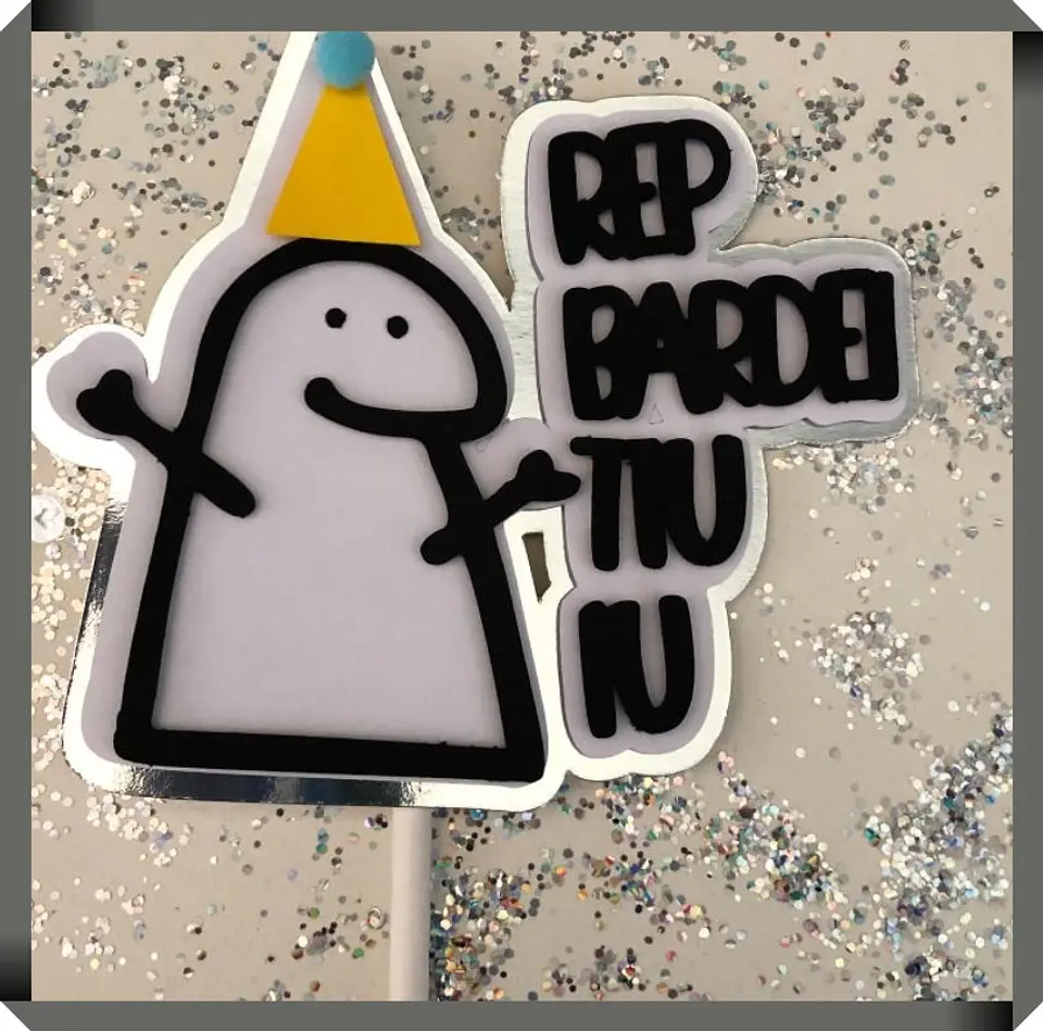 Arquivo de Corte Topo de Bolo Flork Rep Bardei Happy Birthday 12 1