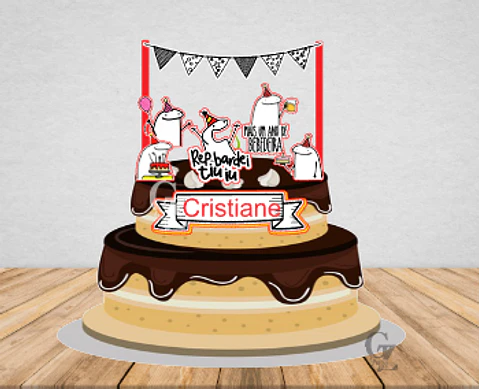 Arquivo de Corte Topo de Bolo Flork Rep Bardei Happy Birthday 11