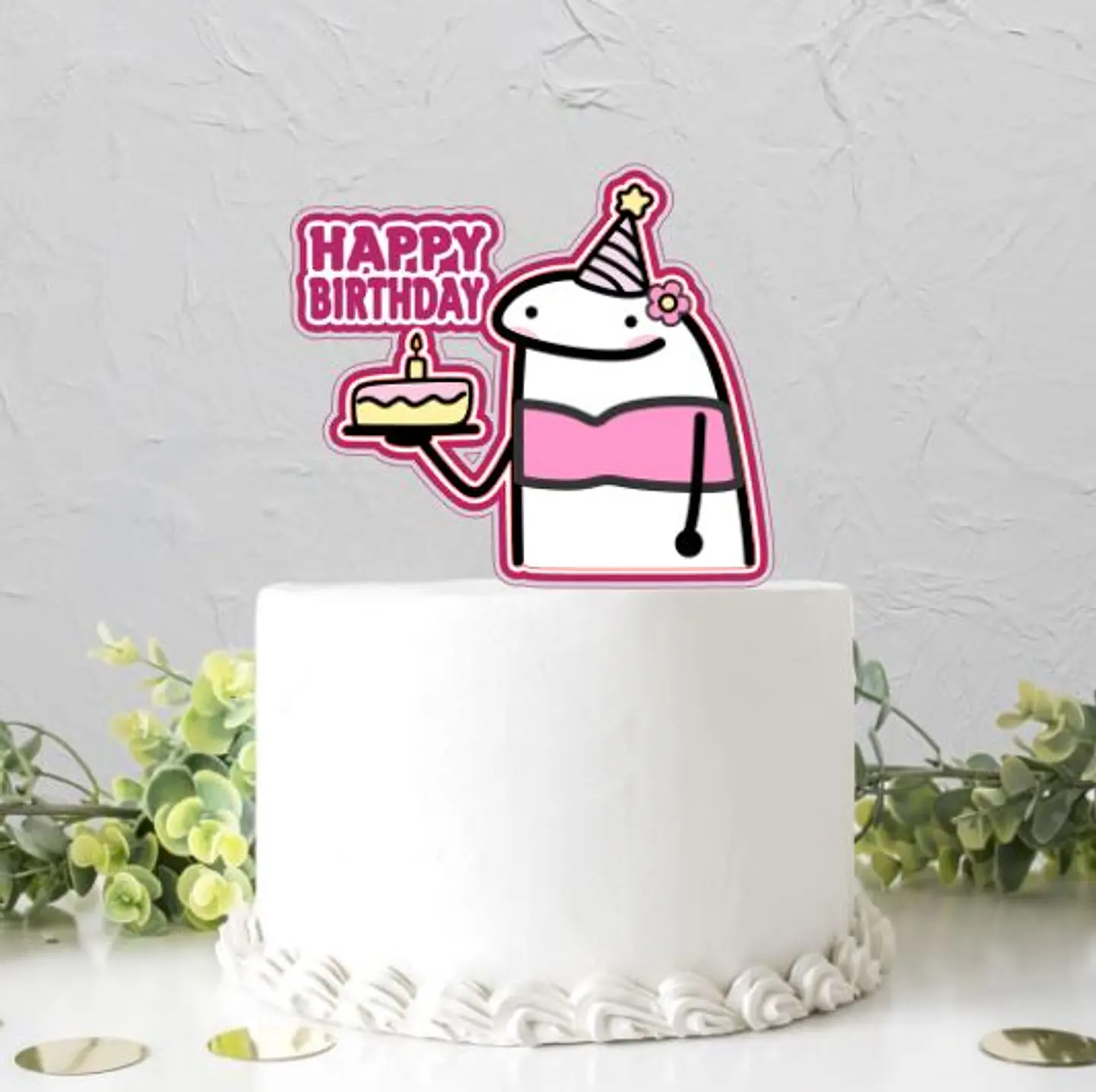 Arquivo de Corte Topo de Bolo Flork Rep Bardei Happy Birthday 10 1