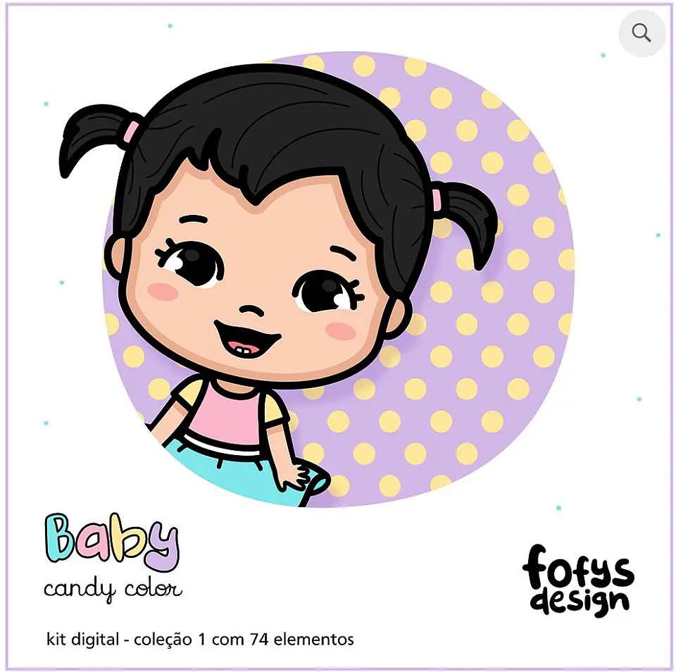 Kit Digital Candy Color 01 Meninas Baby 9 1
