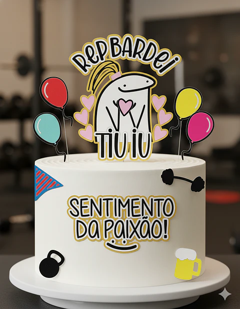 Arquivo de Corte Topo de Bolo Flork Rep Bardei Happy Birthday 3