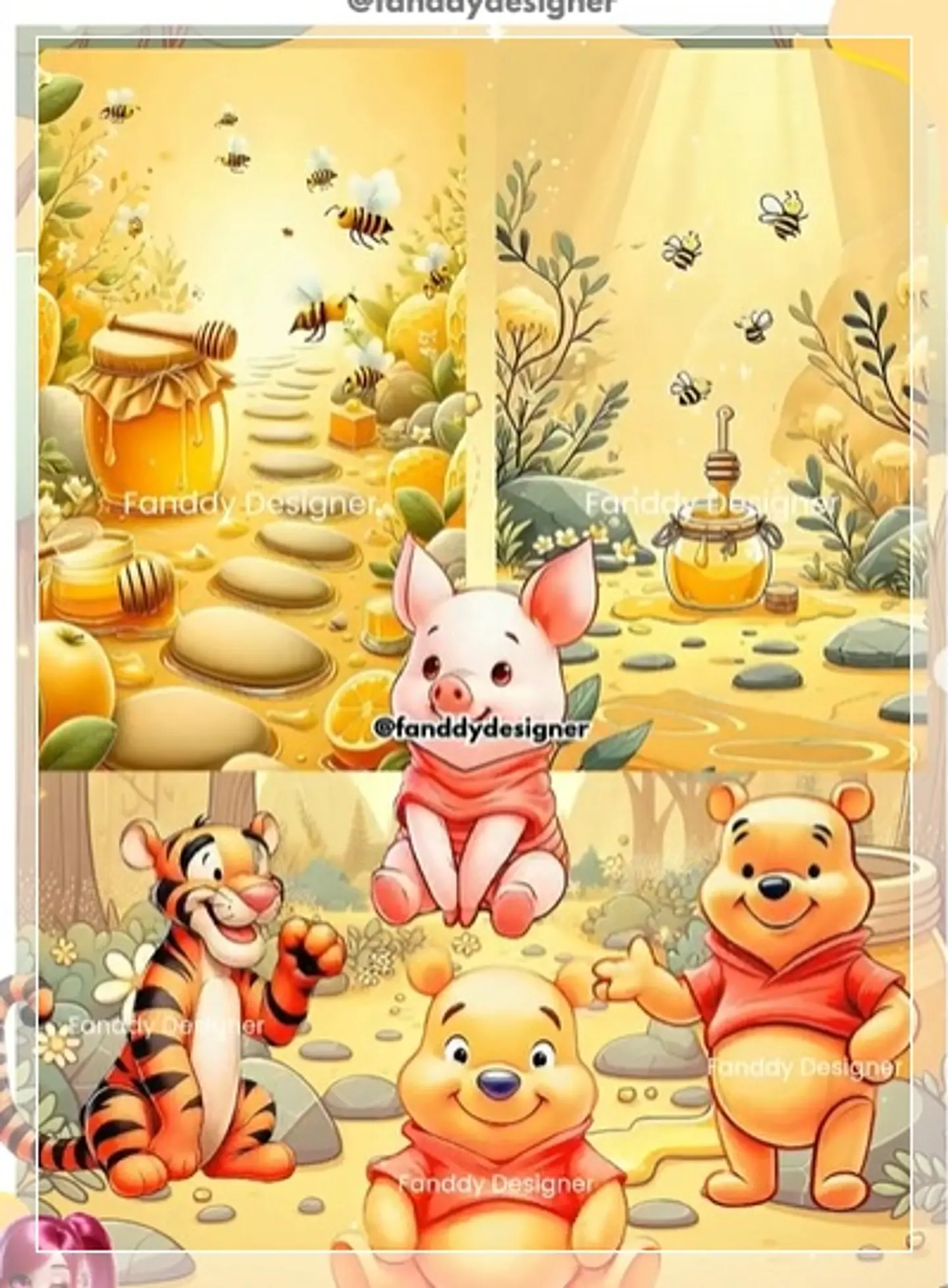 Kit Digital Animado Ursinho Pooh Aquarela 35 1