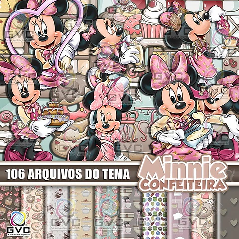 Kit Digital Minnie Confeitaria 83