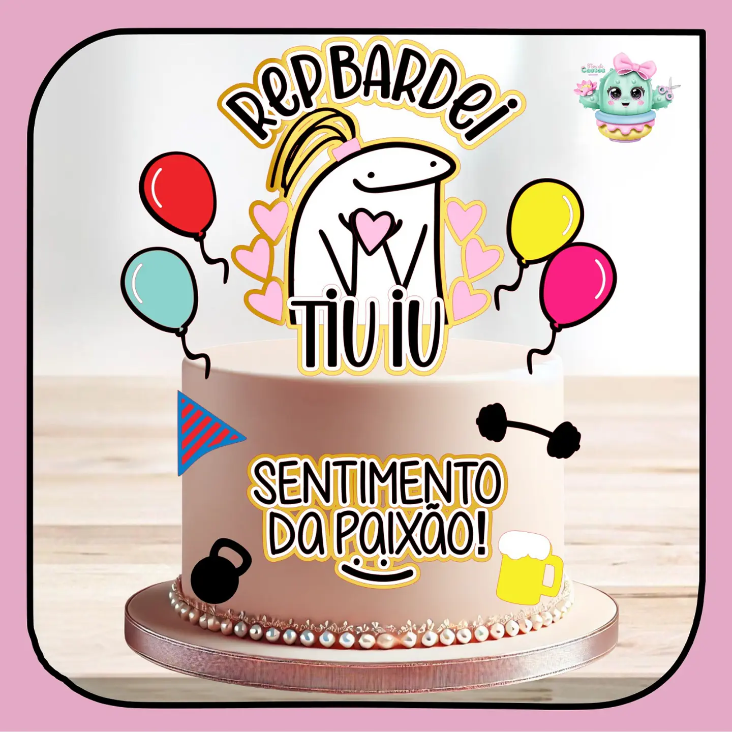 Arquivo de Corte Topo de Bolo Flork Rep Bardei Happy Birthday 26 1