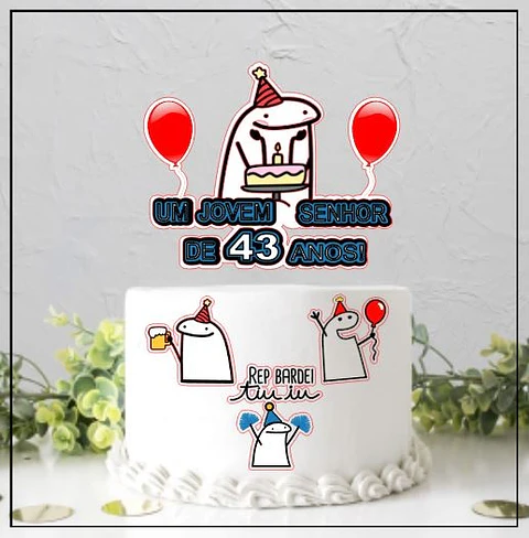 Arquivo de Corte Topo de Bolo Flork Rep Bardei Happy Birthday 13