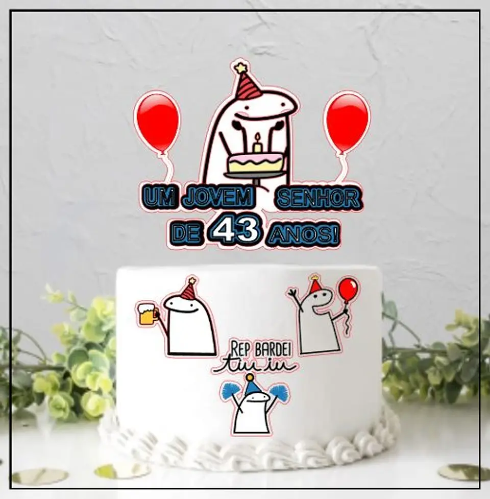 Arquivo de Corte Topo de Bolo Flork Rep Bardei Happy Birthday 13 1